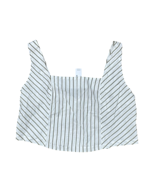 Top Sleeveless By Maurices In Cream & Green, Size:1X
