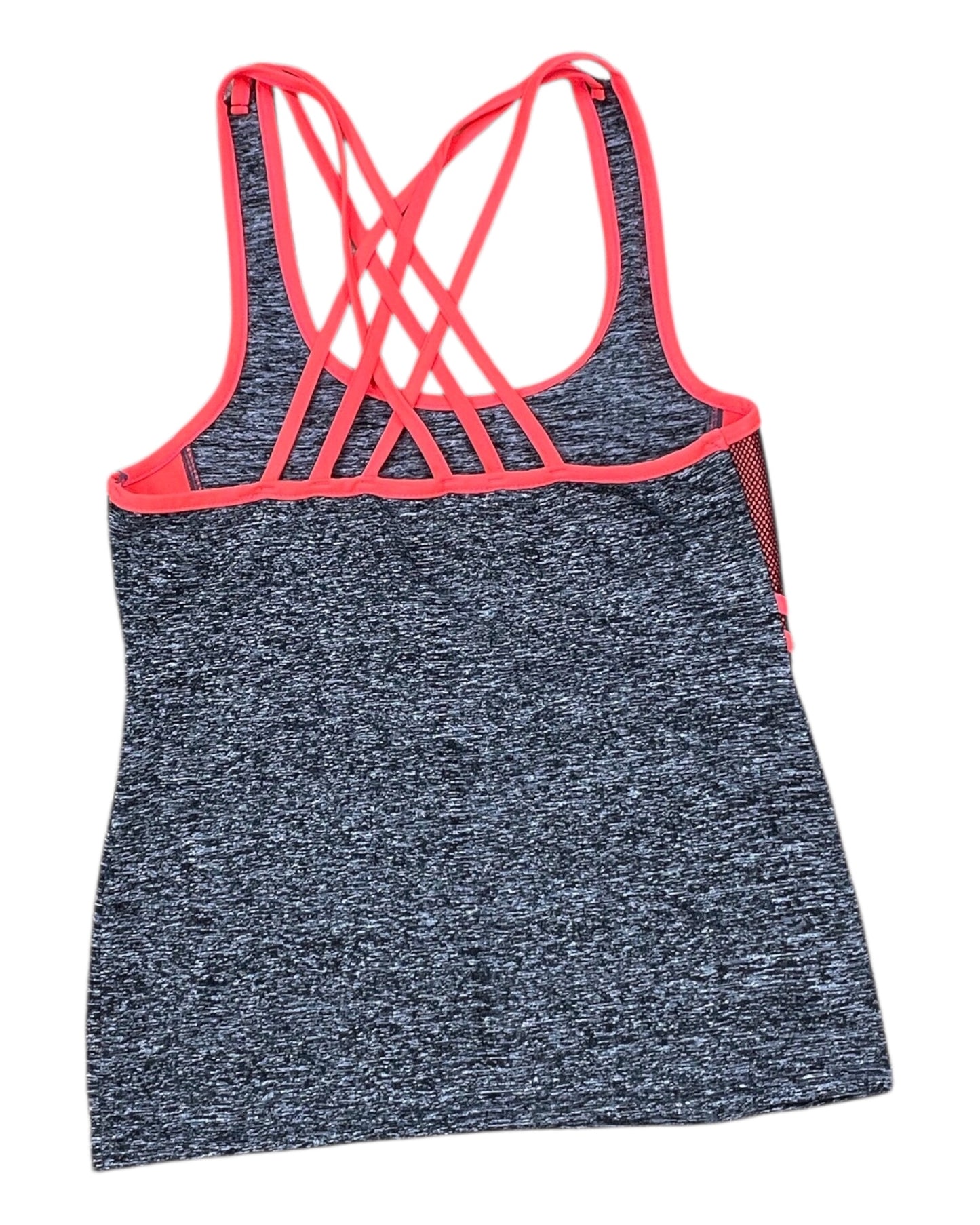 Athletic Tank Top By Clothes Mentor In Grey & Orange, Size:S