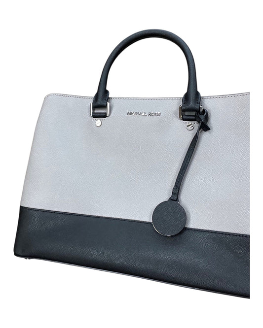 Handbag Designer By Michael Kors In Black & Grey, Size:Medium