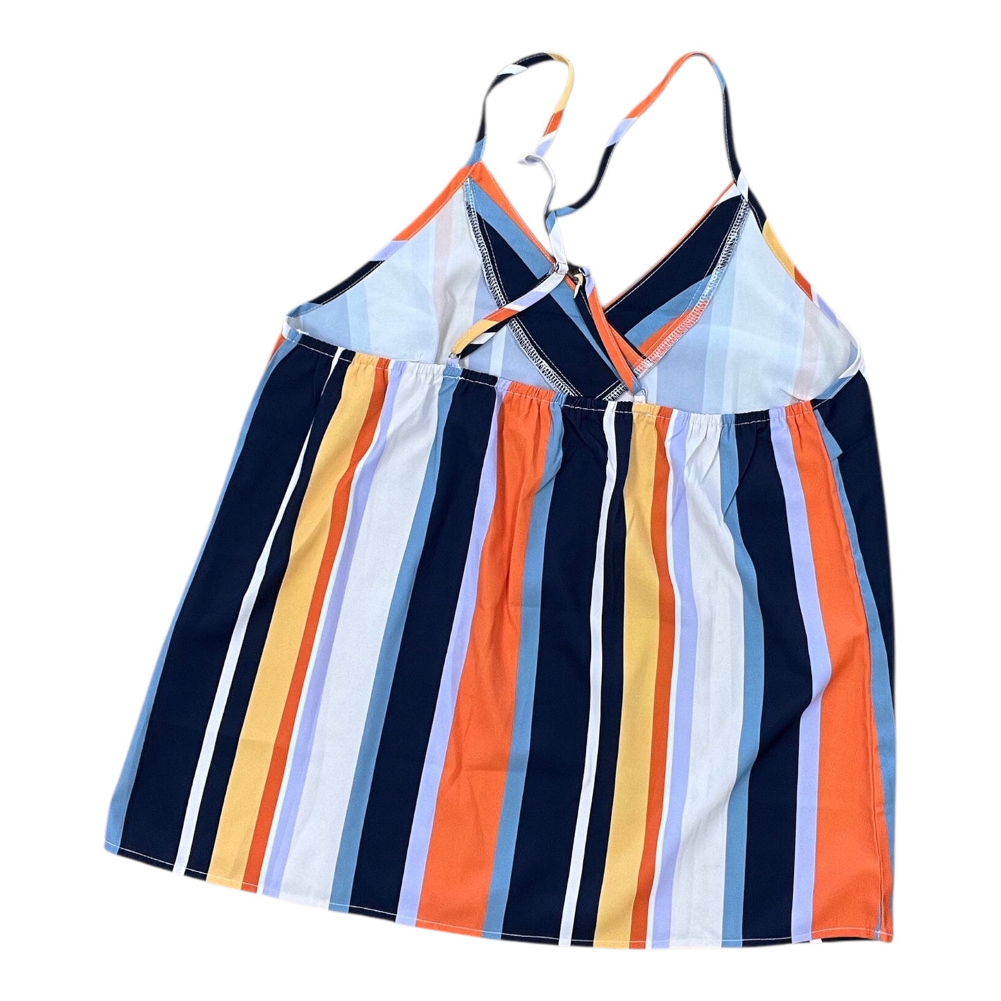 Top Sleeveless By Clothes Mentor In Blue & White, Size:L