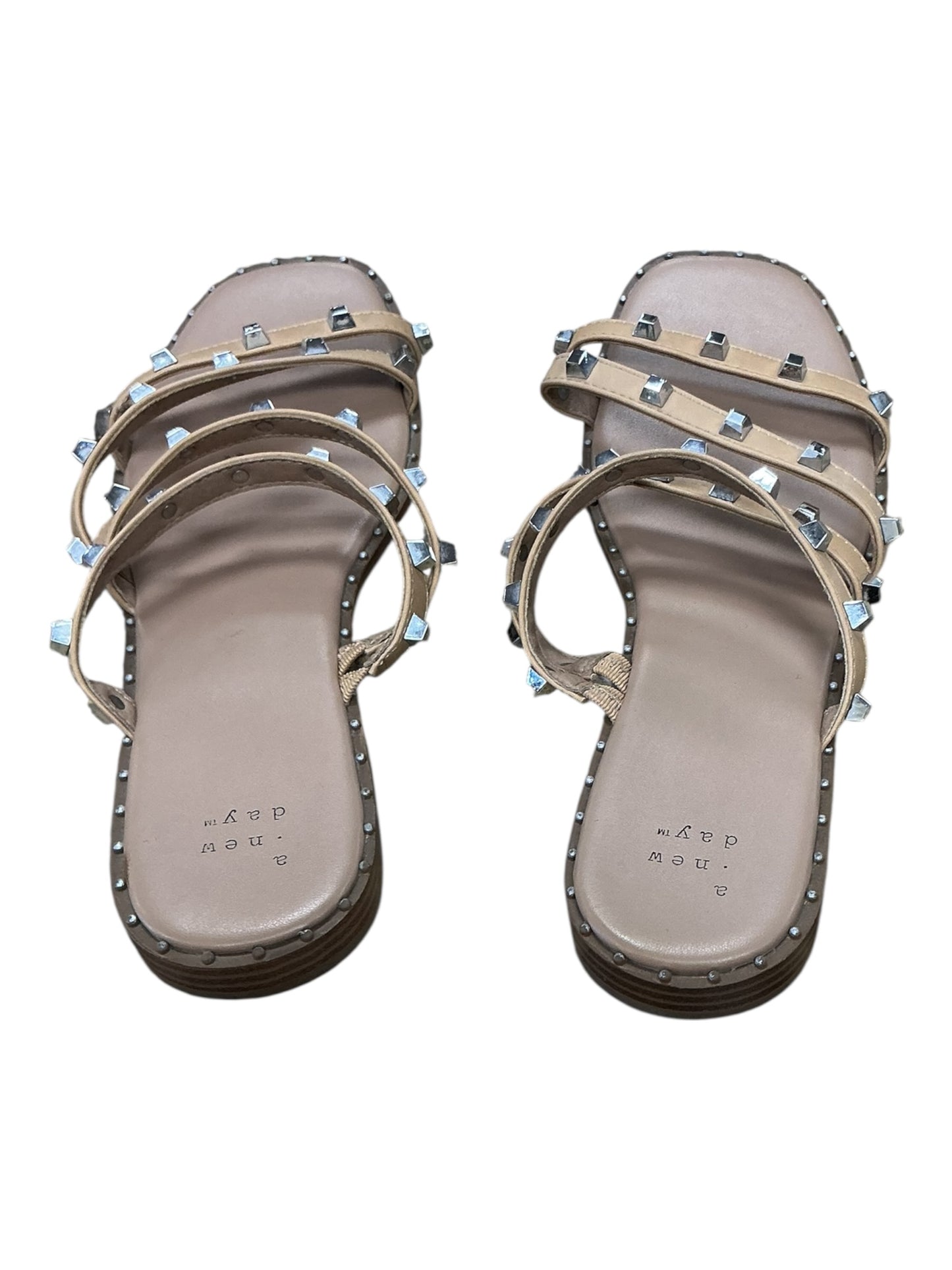 Sandals Flats By A New Day In Tan, Size:9.5