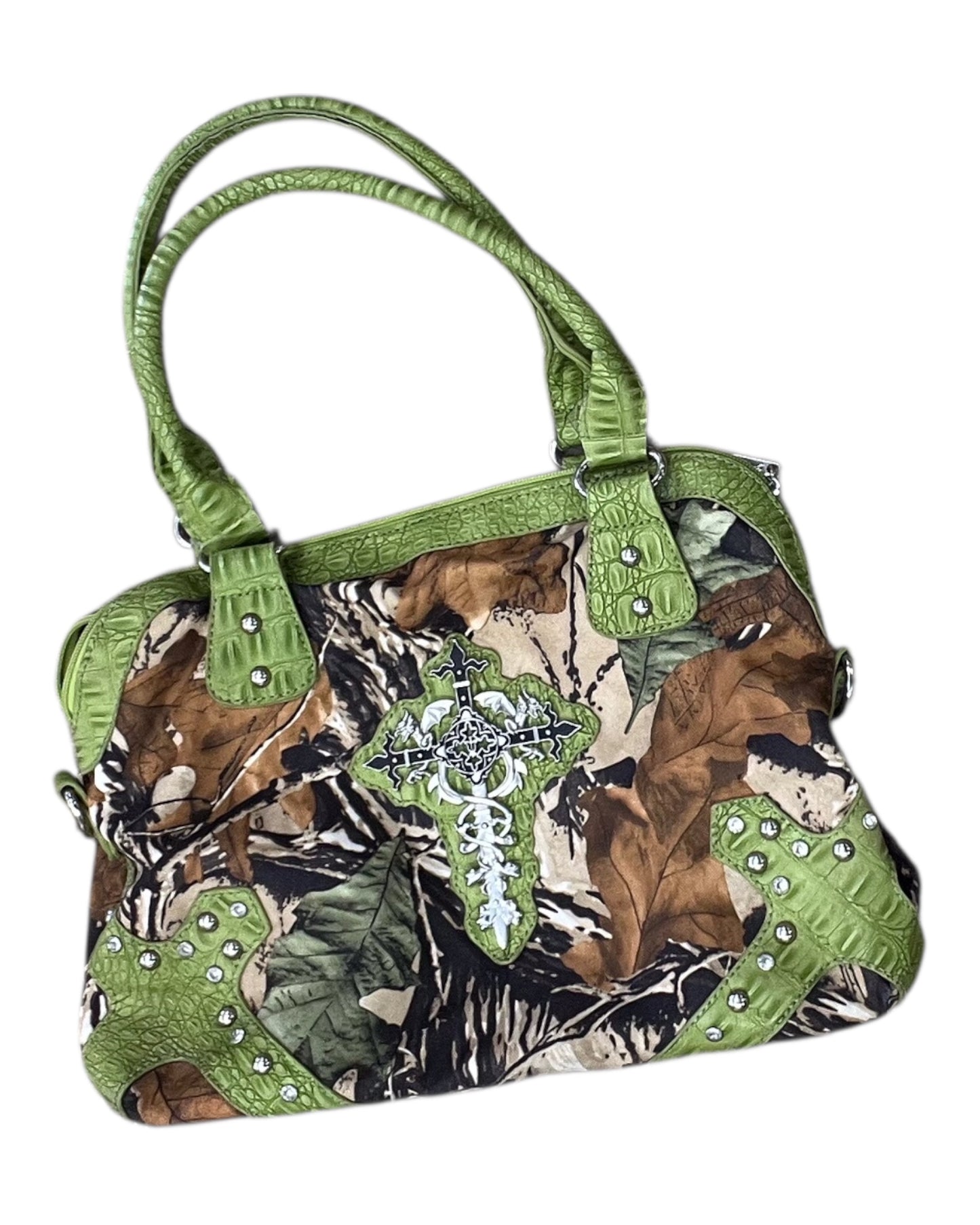 Handbag By Clothes Mentor In Camouflage Print, Size:Medium