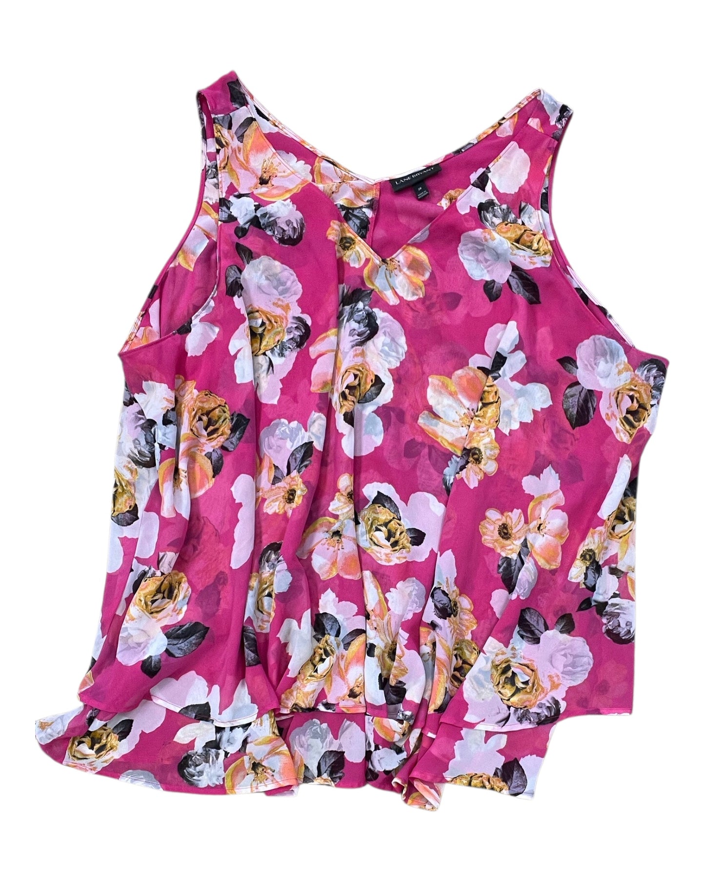 Top Sleeveless By Lane Bryant In Pink, Size:4X