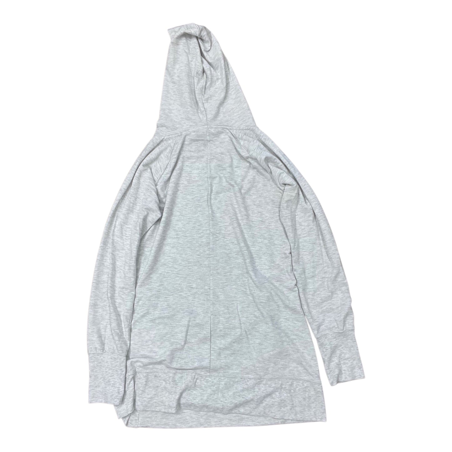 Athletic Top Ls Hoodie By Tek Gear In Grey & White, Size:M