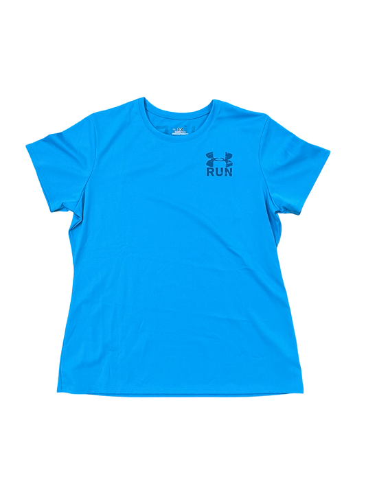 Athletic Top Ss By Under Armour In Aqua, Size:L