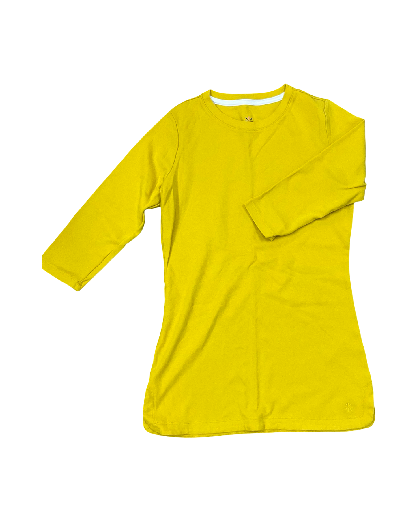 Top 3/4 Sleeve Basic By Isaac Mizrahi In Yellow, Size:Xs