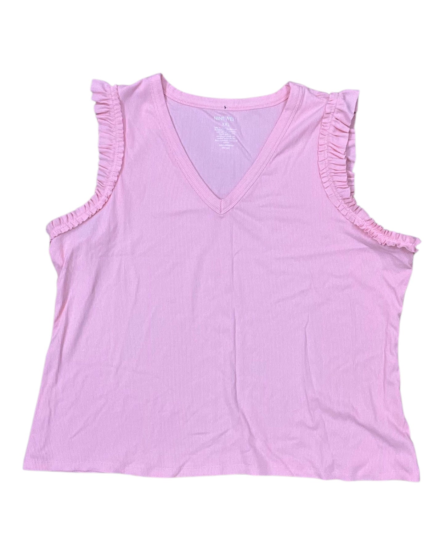 Top Sleeveless By Nine West In Peach, Size:1X