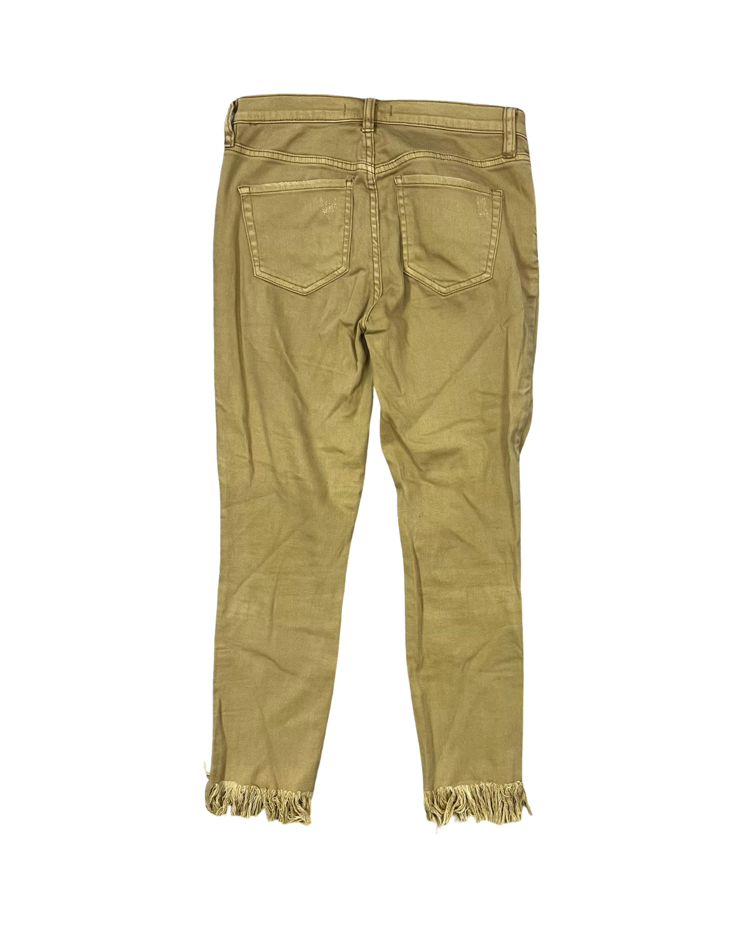 Jeans Cropped By Free People In Gold, Size:2