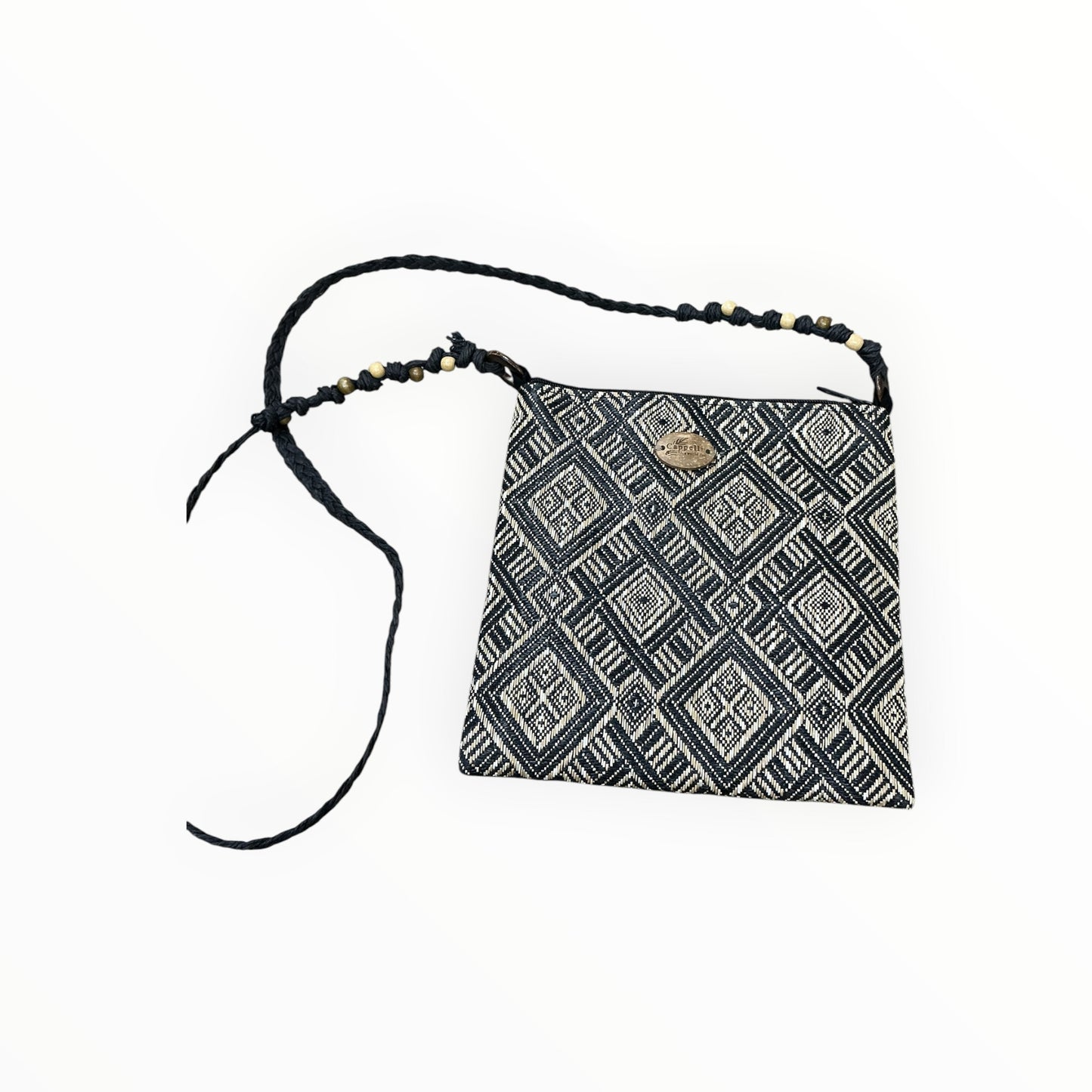 Crossbody By Clothes Mentor In Black & Cream, Size:Small