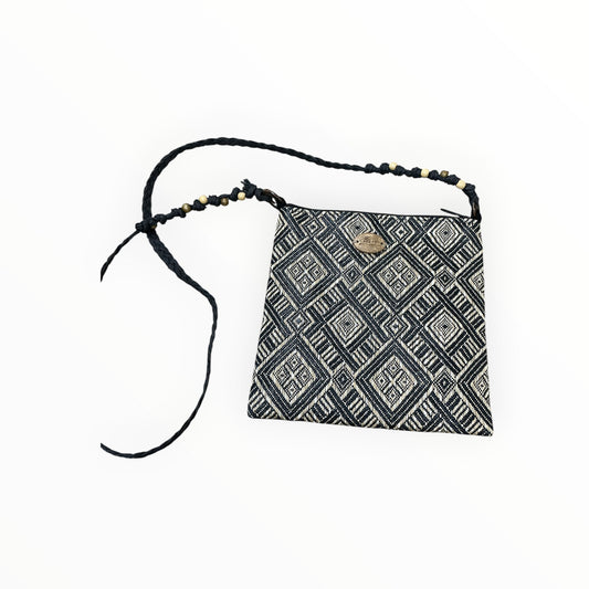 Crossbody By Clothes Mentor In Black & Cream, Size:Small