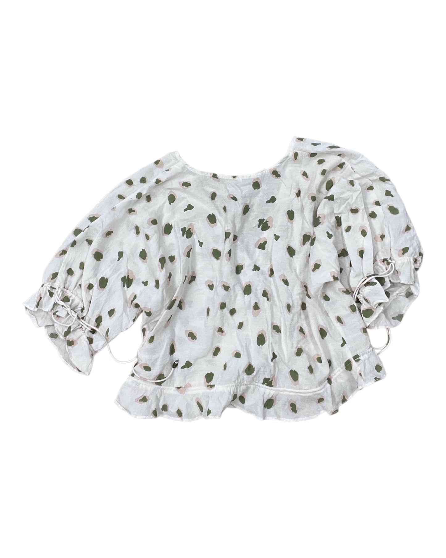 Top 3/4 Sleeve By Clothes Mentor In White, Size:M