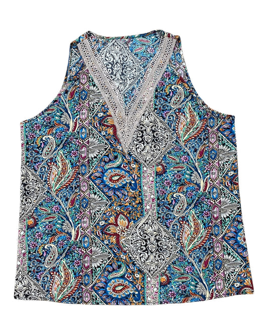 Top Sleeveless By Clothes Mentor In Multi, Size:2X