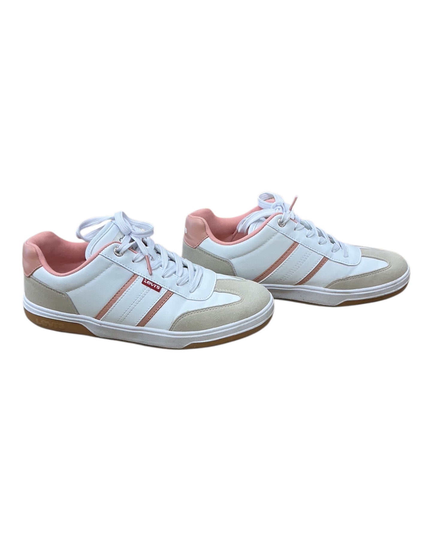 Shoes Sneakers By Levis In Tan & White, Size:8.5