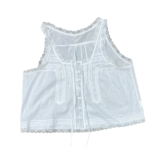 Top Sleeveless By Clothes Mentor In Cream, Size:L
