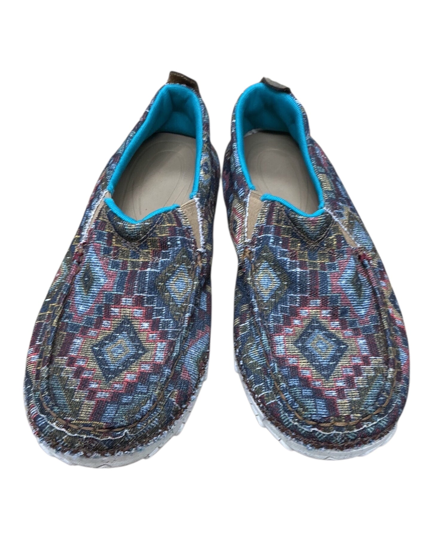 Shoes Flats By Clothes Mentor In Teal, Size:8.5