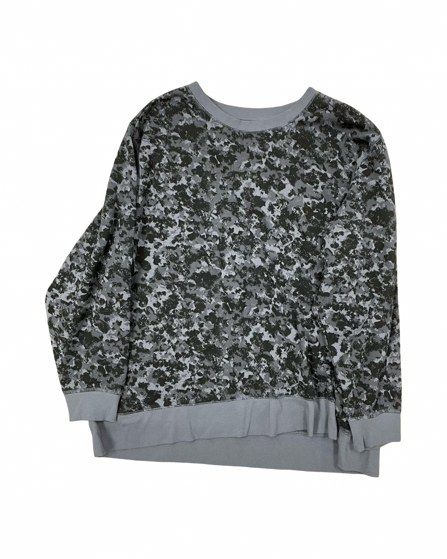 Sweatshirt Crewneck By Tek Gear In Black & Grey, Size:4X