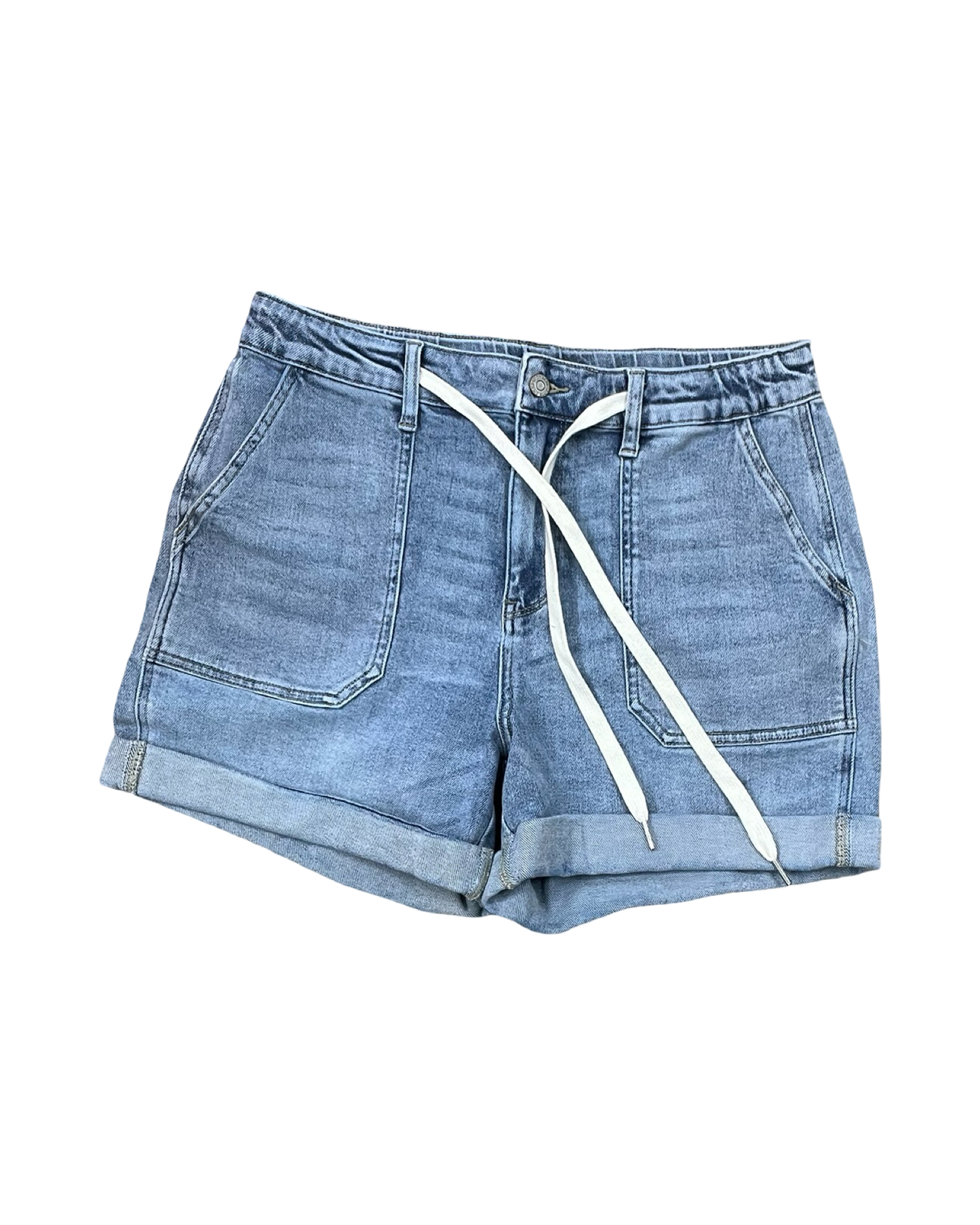 Shorts By Judy Blue In Blue Denim, Size:Xl