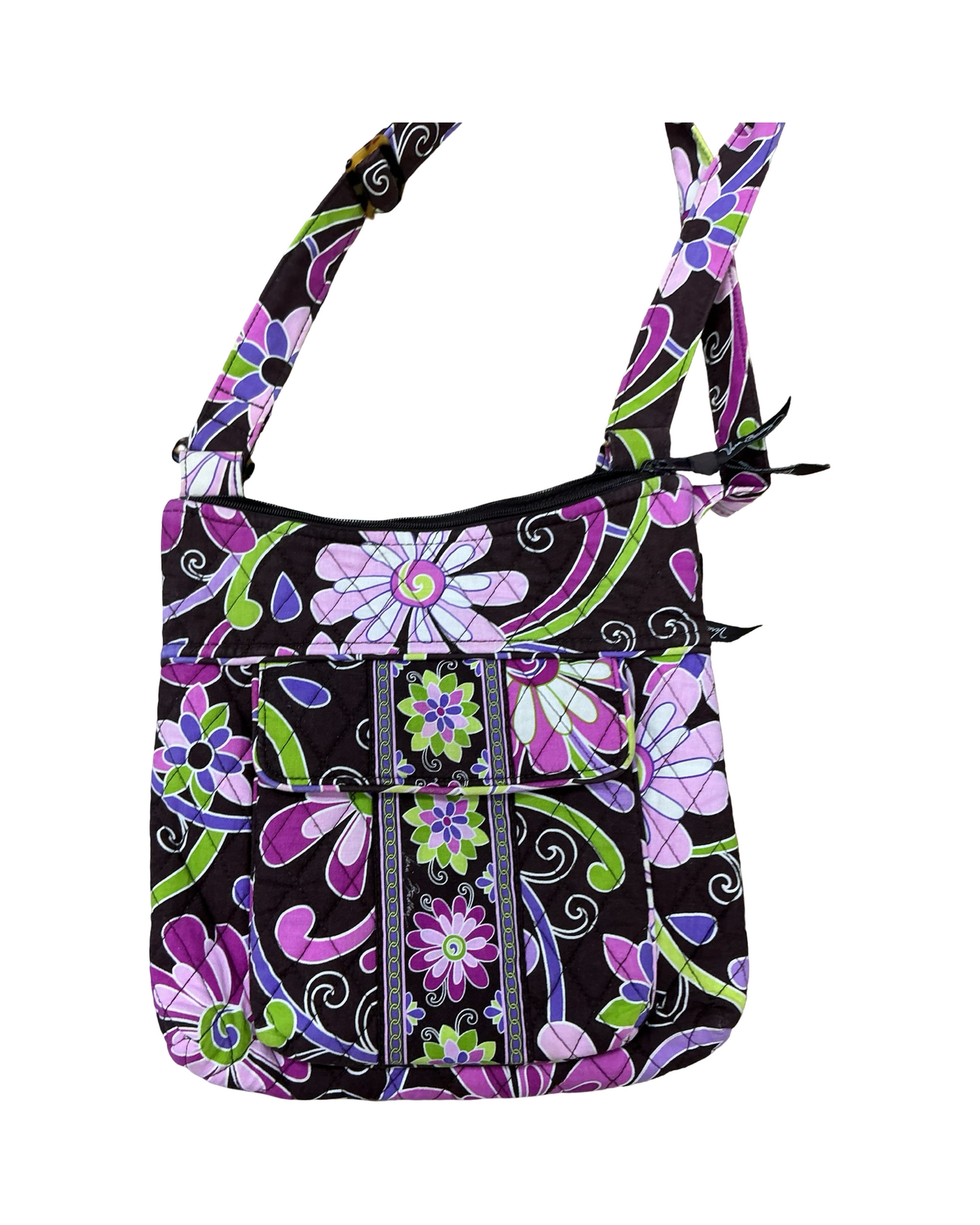 Crossbody By Vera Bradley In Brown & Pink, Size:Medium