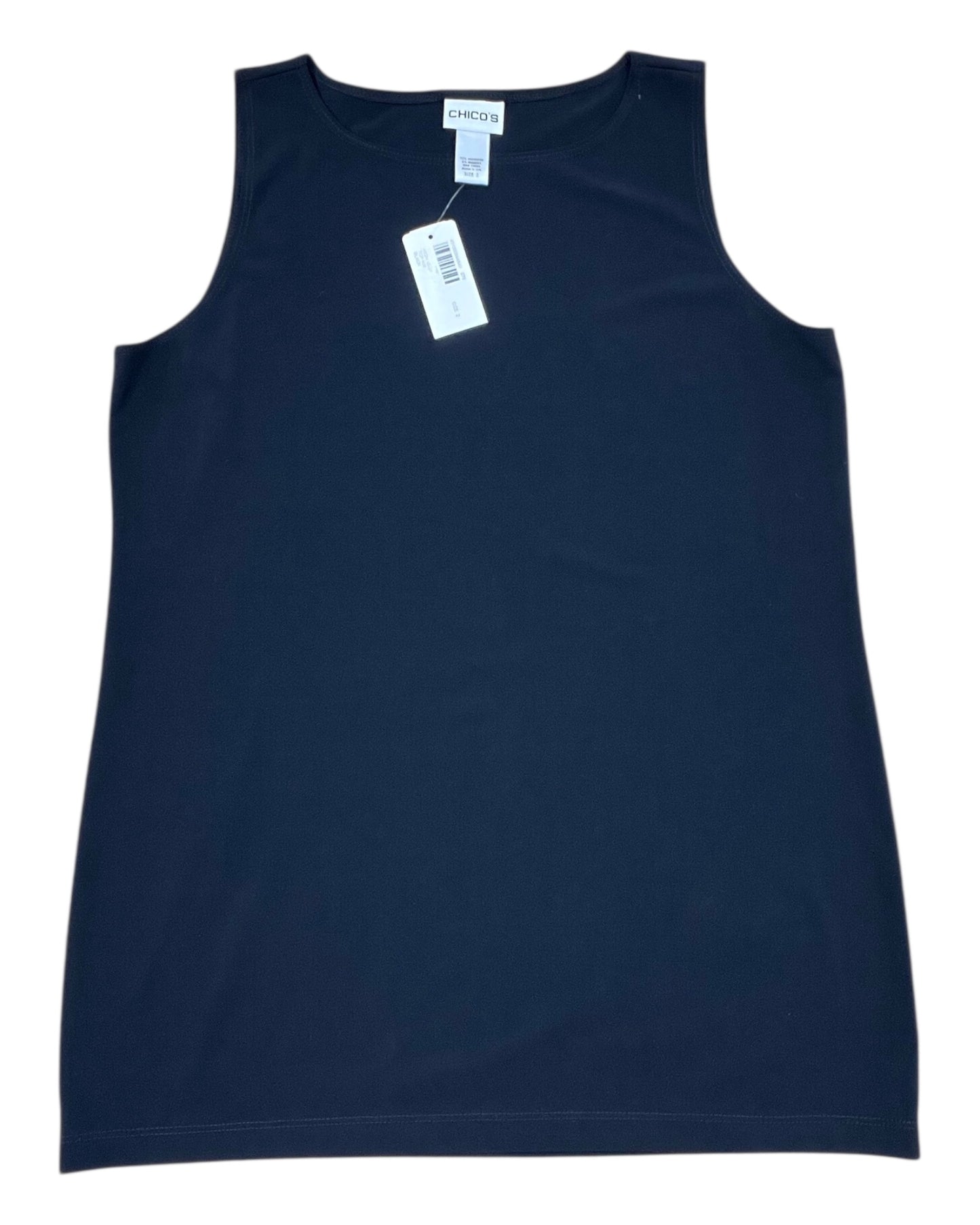 Top Sleeveless Basic By Chicos In Black, Size:L