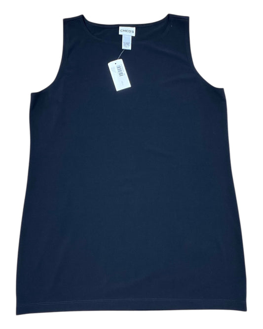 Top Sleeveless Basic By Chicos In Black, Size:L