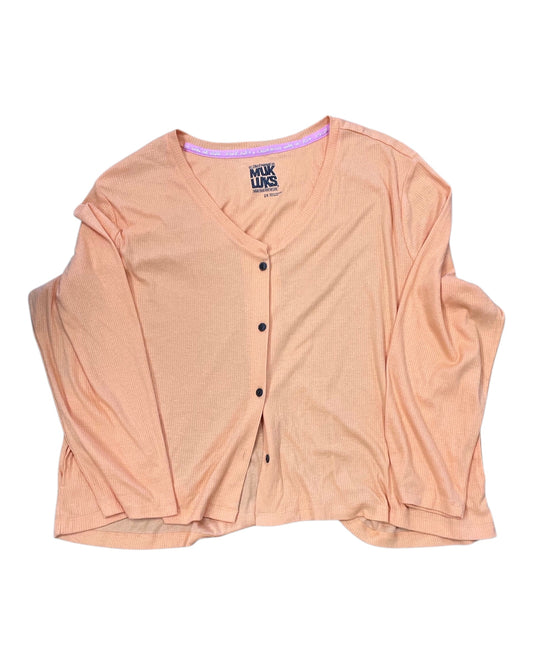 Cardigan By Muk Luks In Orange, Size:2X