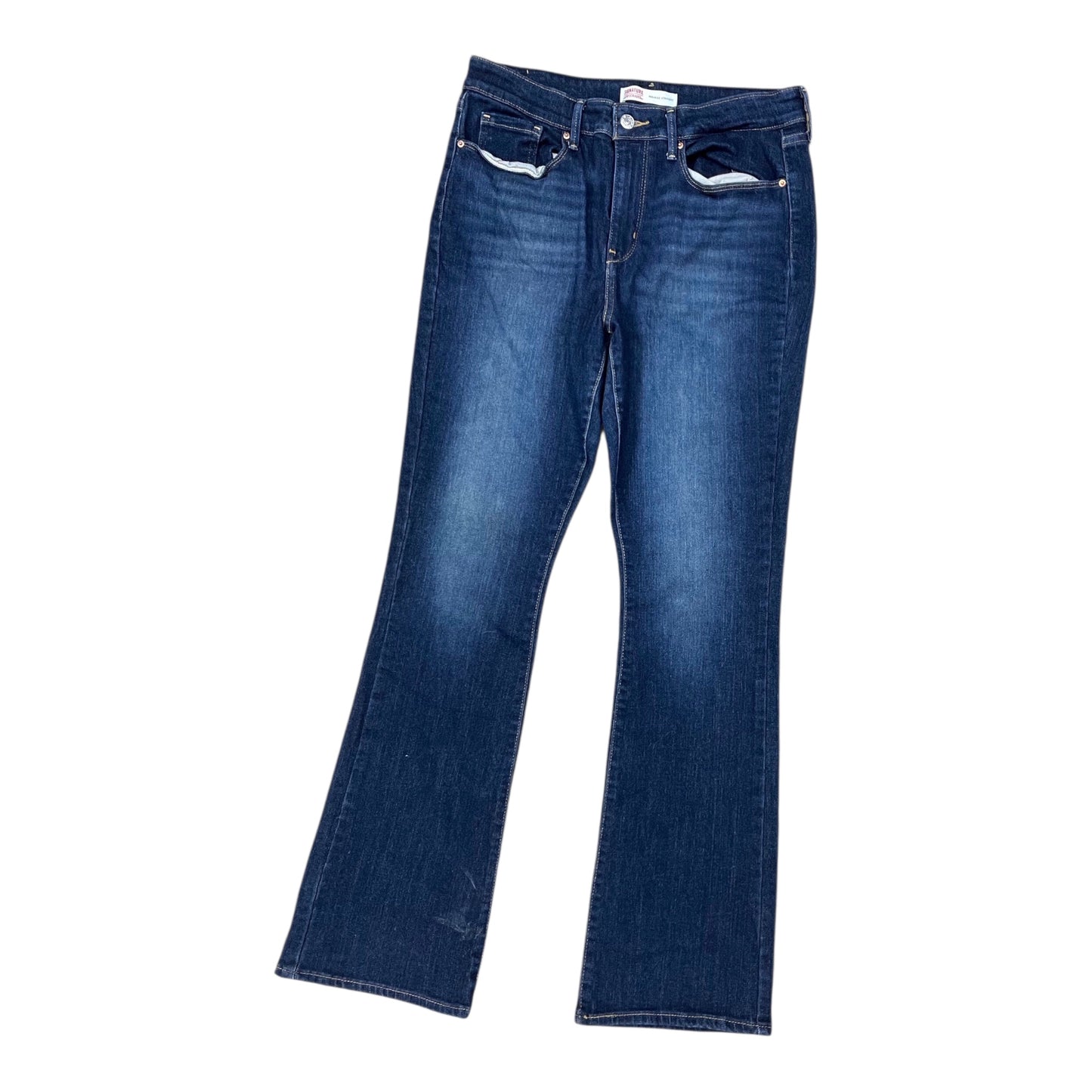 Jeans Straight By Levis Signature In Blue Denim, Size:10