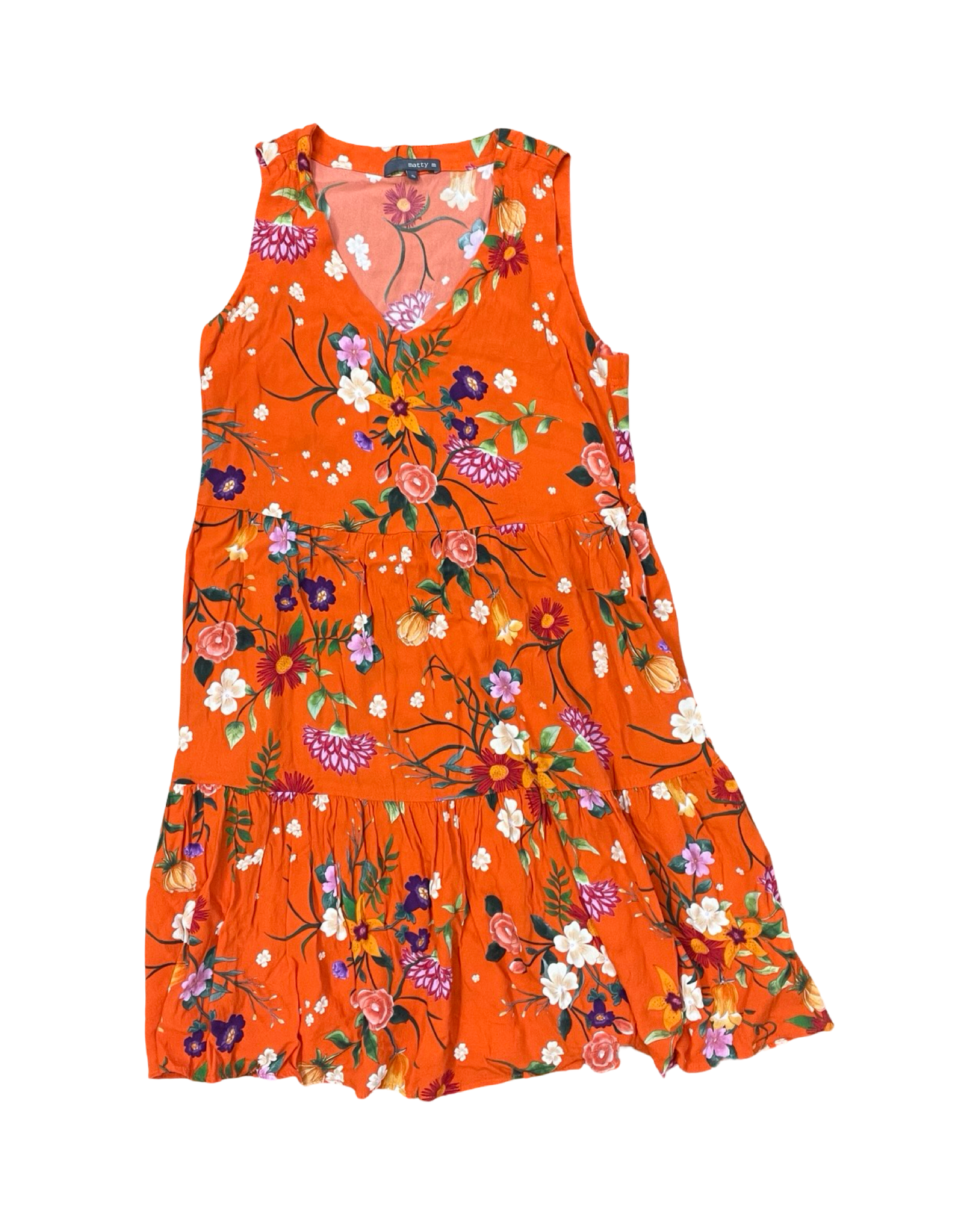 Dress Casual Short By Matty M In Orange, Size:M