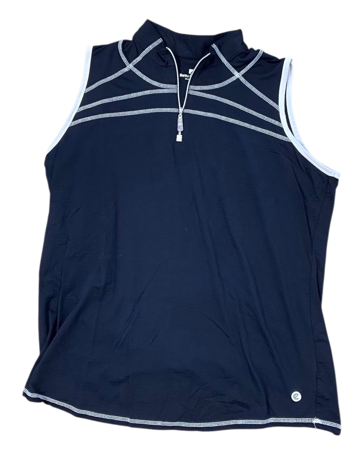 Athletic Tank Top By Bette And Court In Black & White, Size:Xl