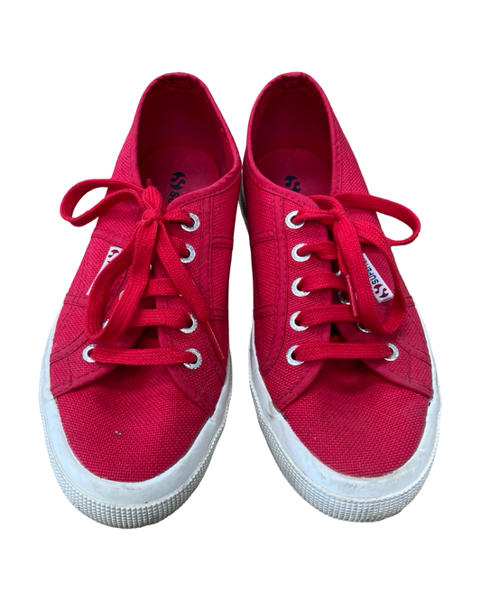 Shoes Sneakers By Superga In Red, Size:6.5