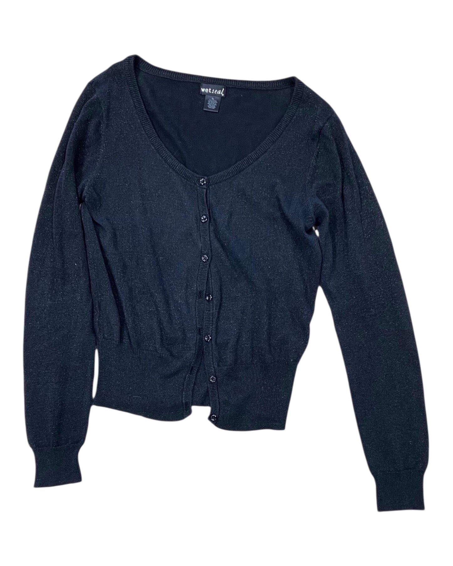 Cardigan By Wet Seal In Black, Size:Xl
