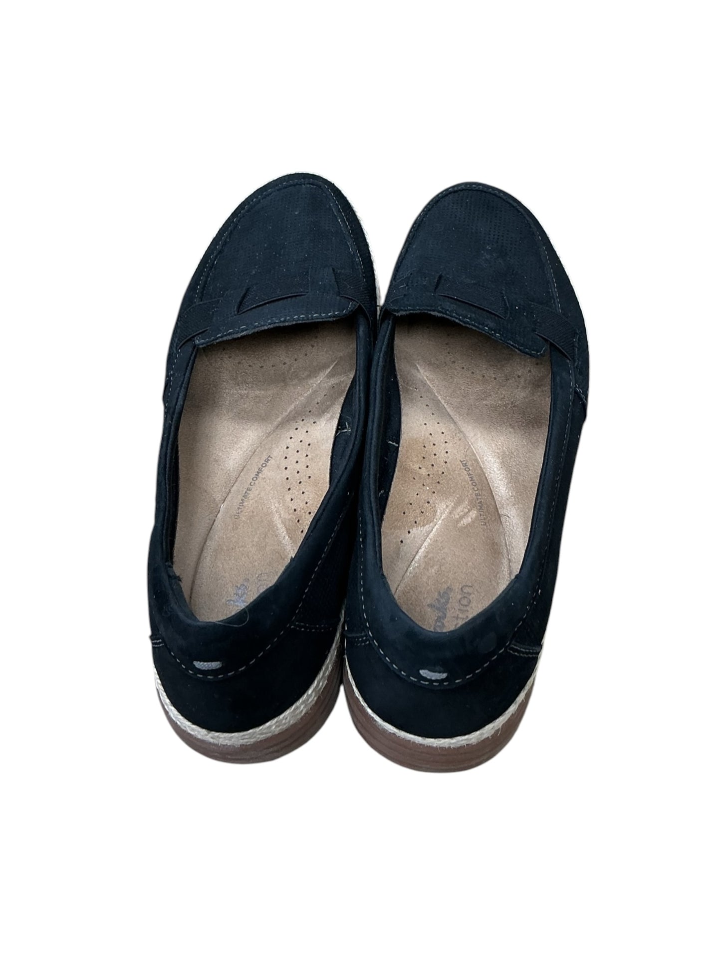 Shoes Flats By Clarks In Black, Size:11