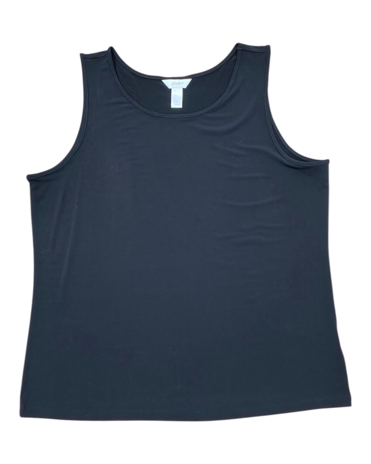 Top Sleeveless By Cj Banks In Black, Size:1X