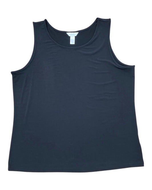 Top Sleeveless By Cj Banks In Black, Size:1X