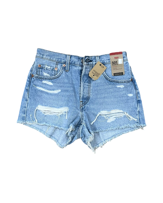 Shorts By Levis In Blue Denim, Size:0