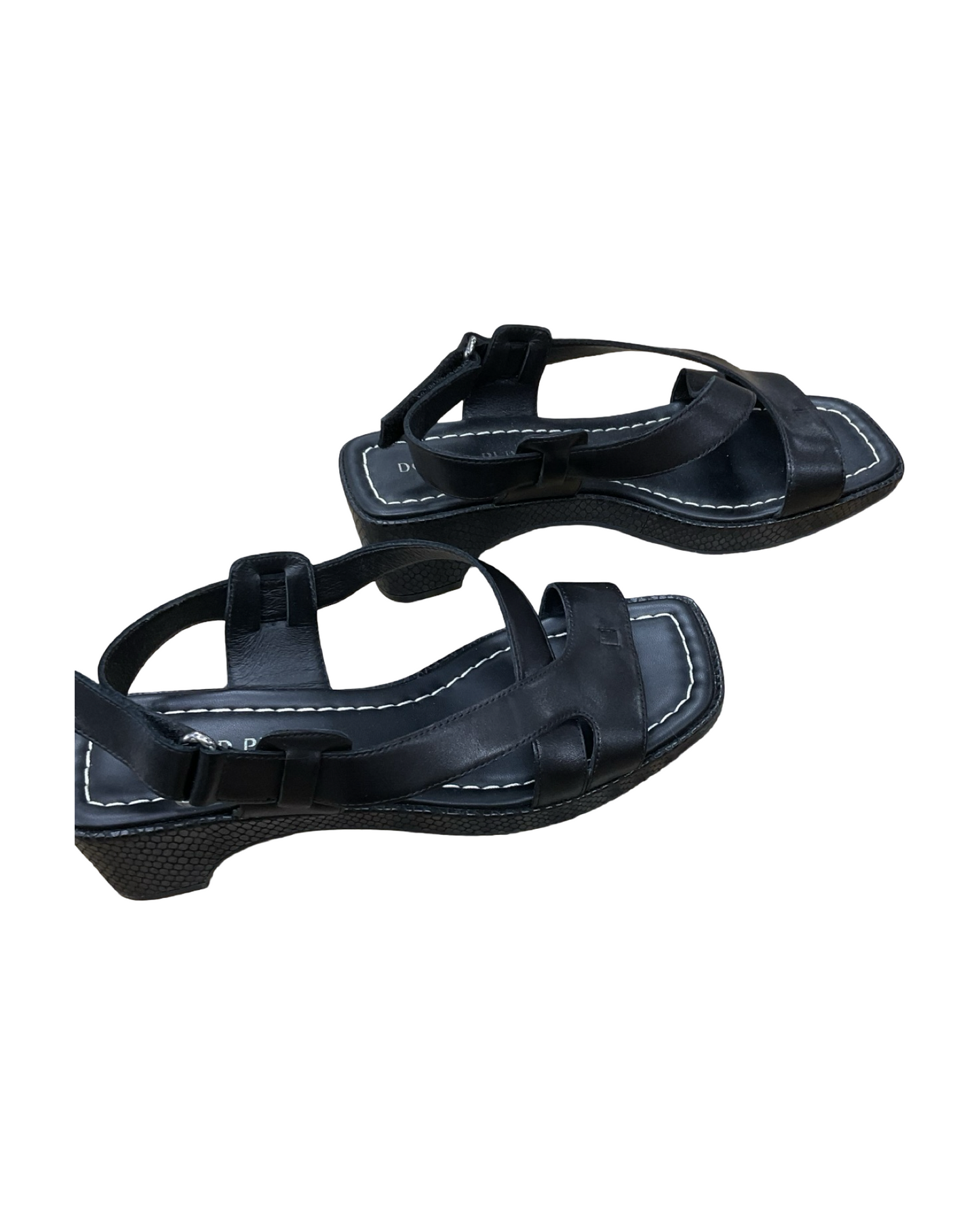 Sandals Heels Block By Donald Pliner In Black, Size:7.5