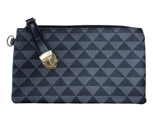 Wristlet By Clothes Mentor In Black & Grey, Size:Small