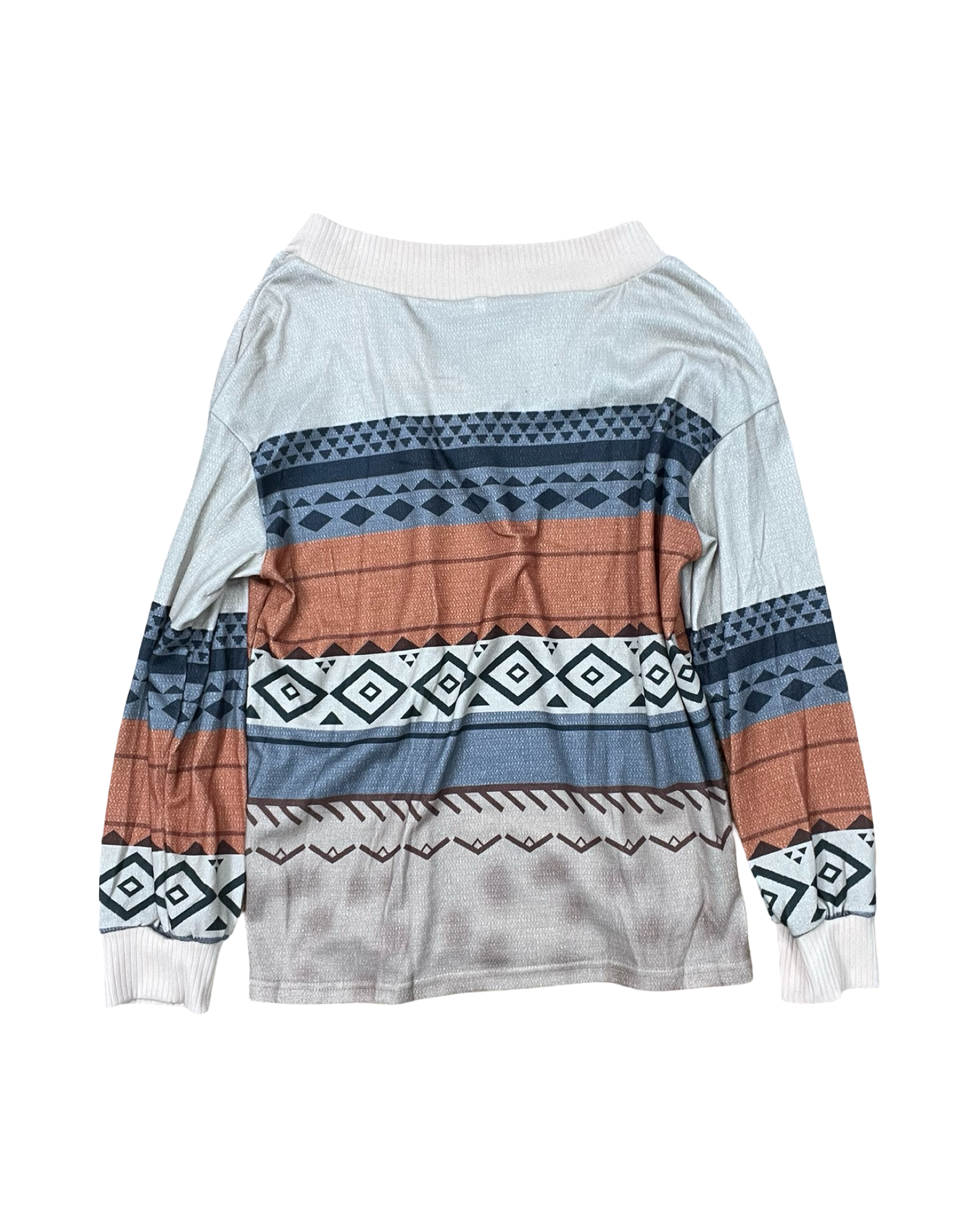 Top Ls By Clothes Mentor In Cream & Tan, Size:L