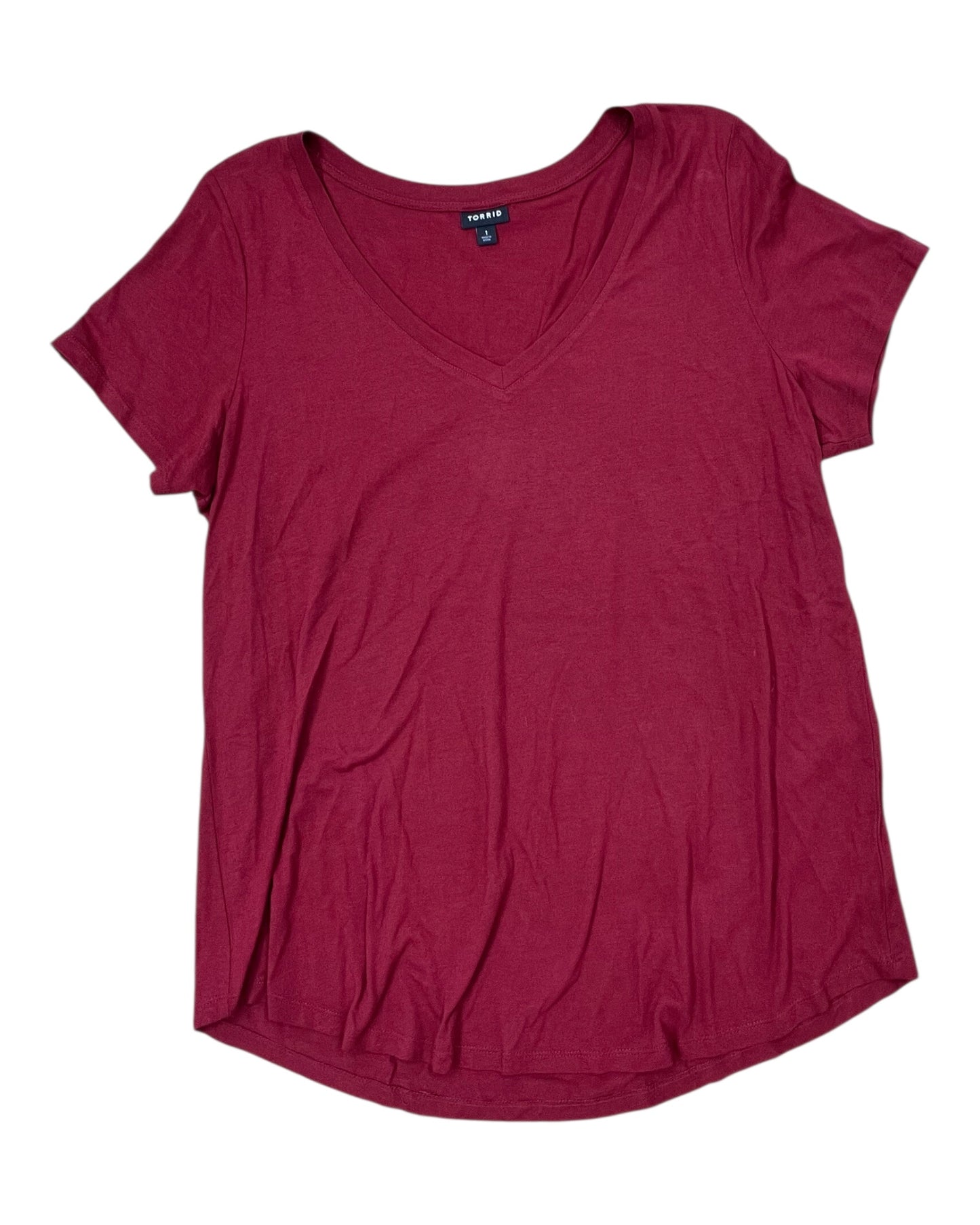 Top Ss Basic By Torrid In Red, Size:1X