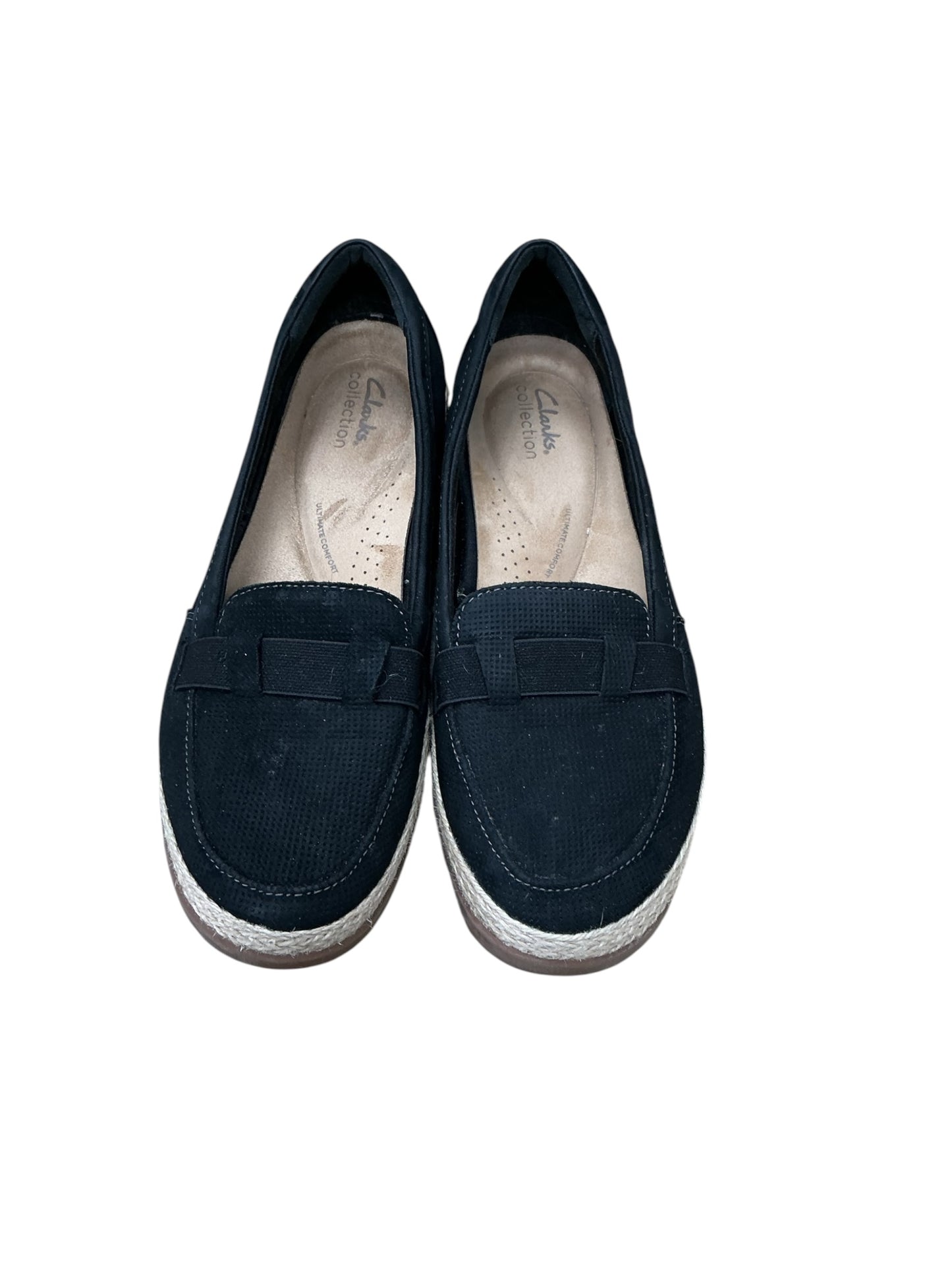 Shoes Flats By Clarks In Black, Size:11
