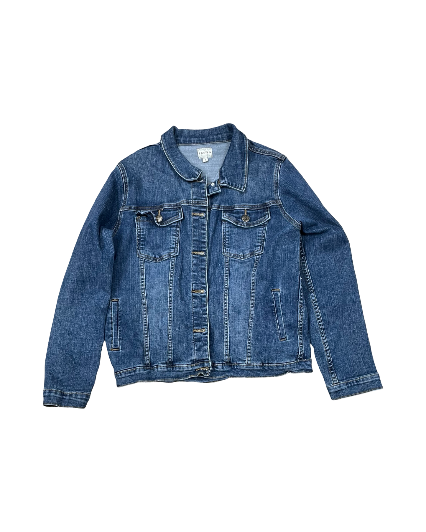 Jacket Denim By Clothes Mentor In Blue Denim, Size:L