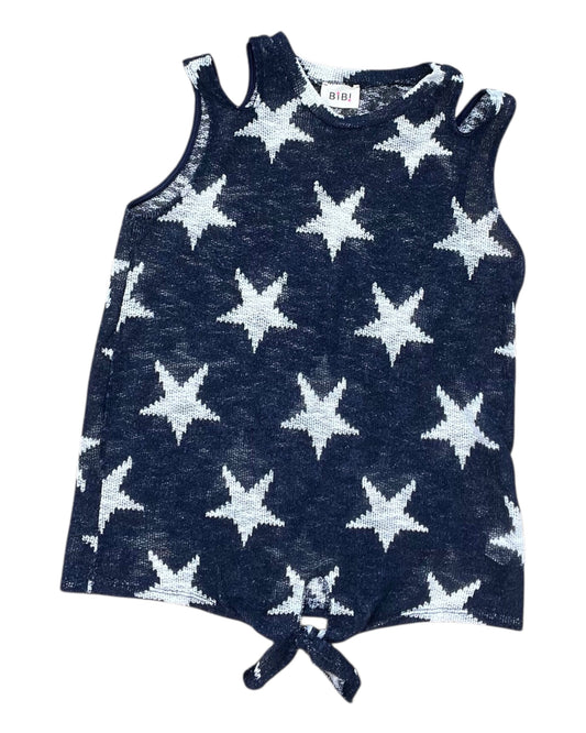 Tank Top By Bibi In Blue & White, Size:S