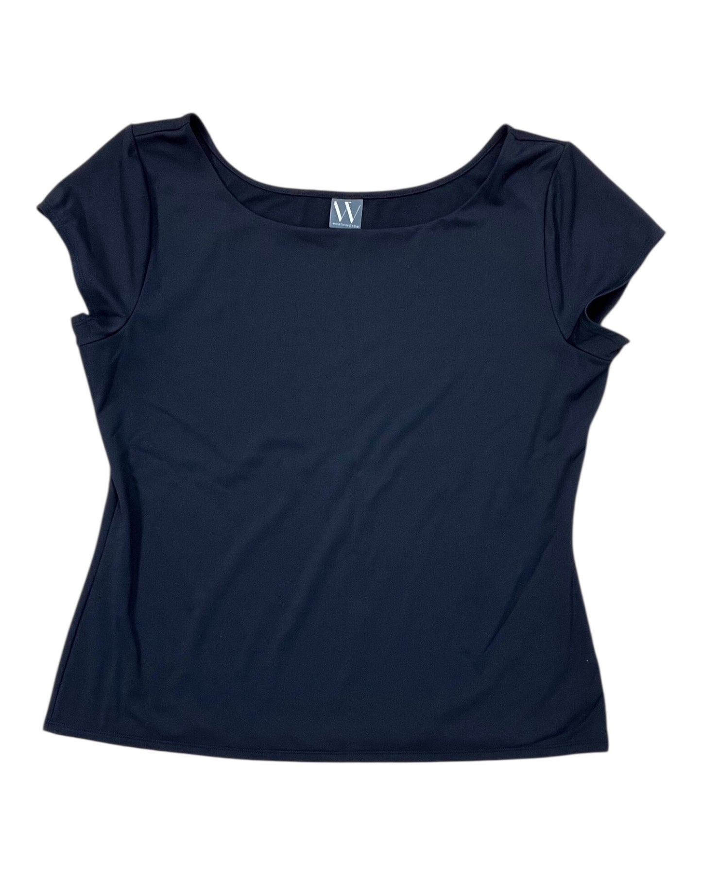 Top Ss By Worthington In Black, Size:1X