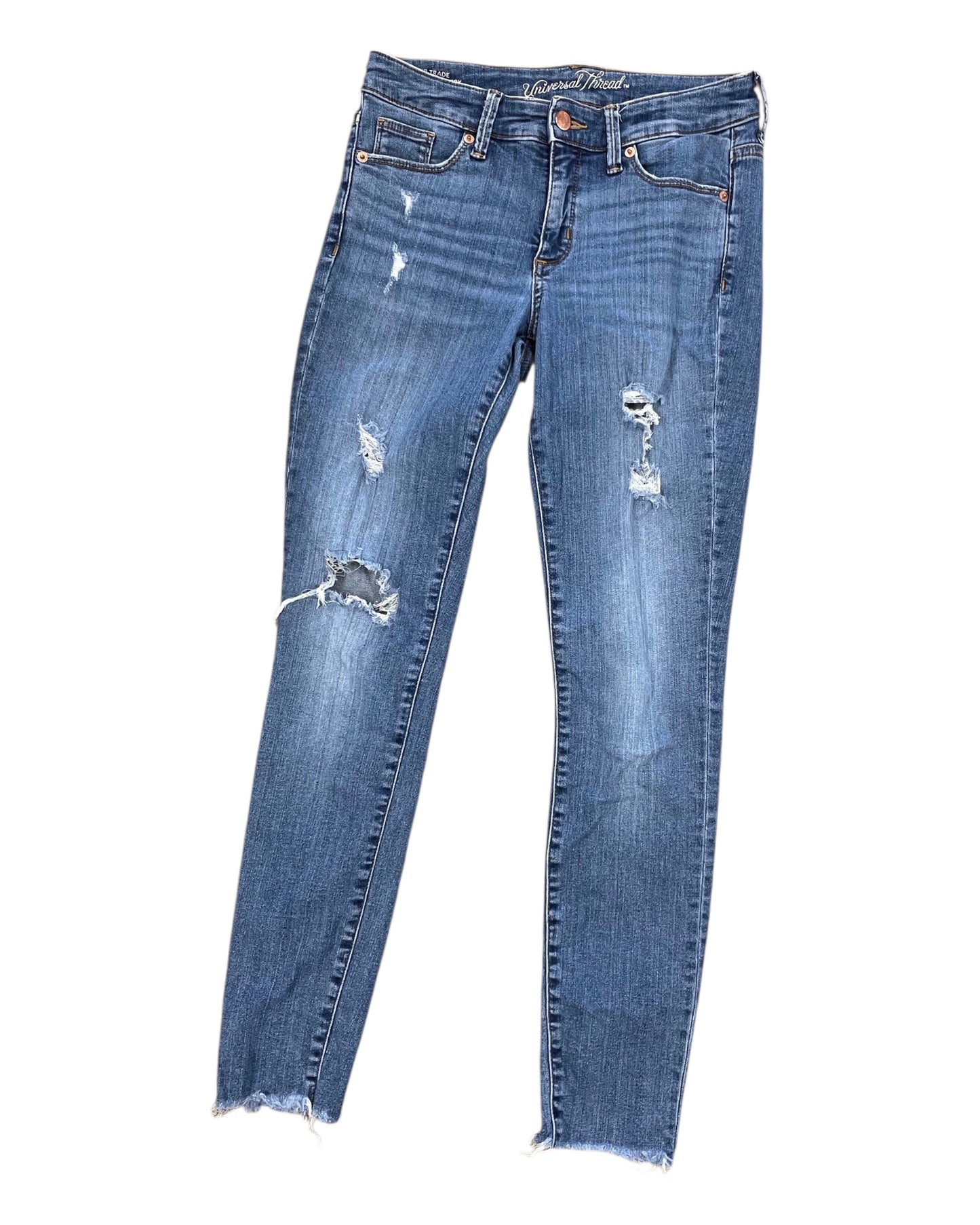 Jeans Skinny By Universal Thread In Blue Denim, Size:2