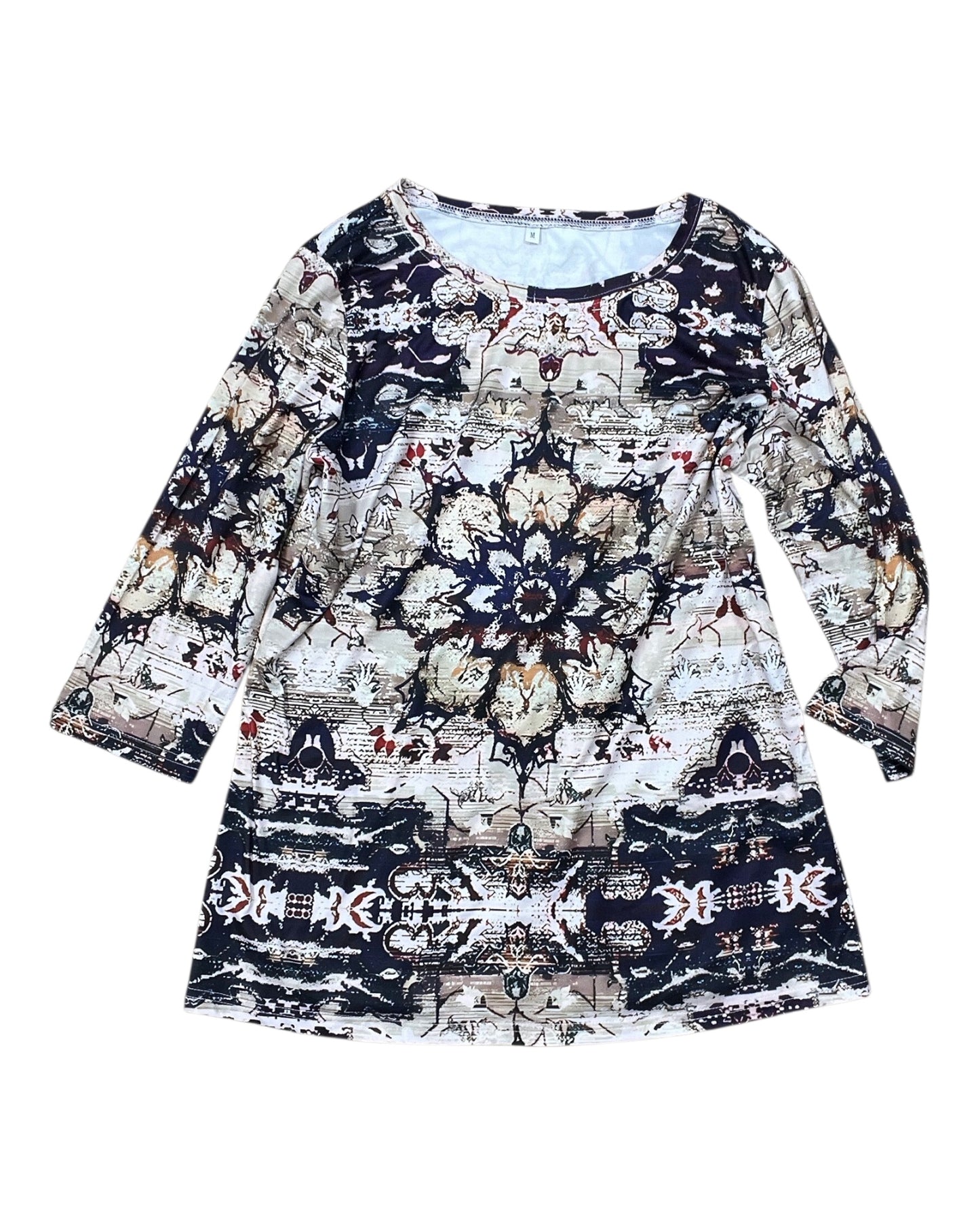 Top 3/4 Sleeve By Clothes Mentor In Tan, Size:M