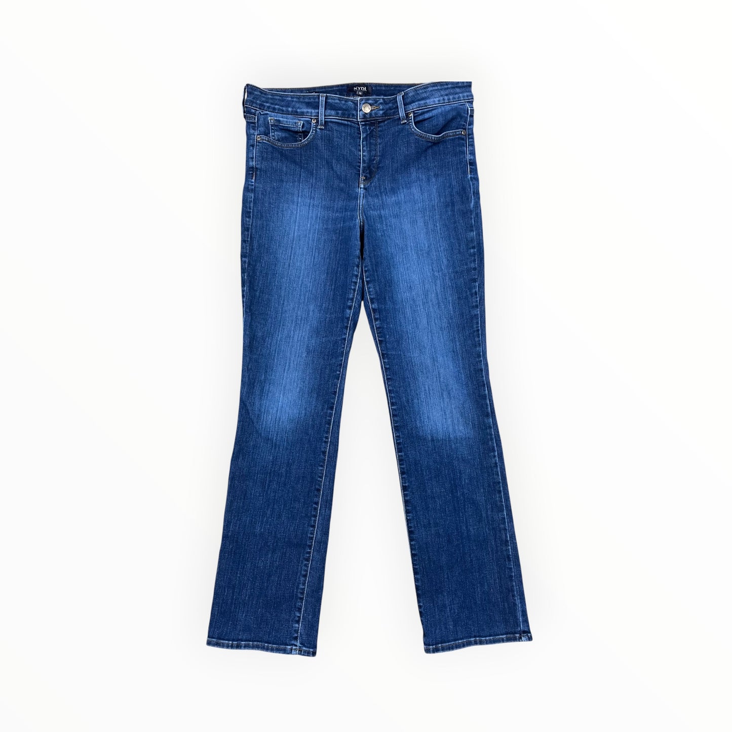 Jeans Straight By Not Your Daughters Jeans In Blue Denim, Size:12