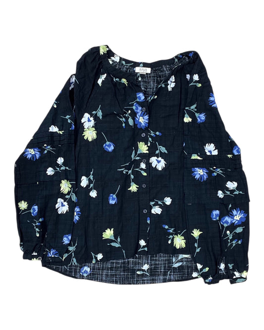Blouse Ls By Ana In Black, Size:M