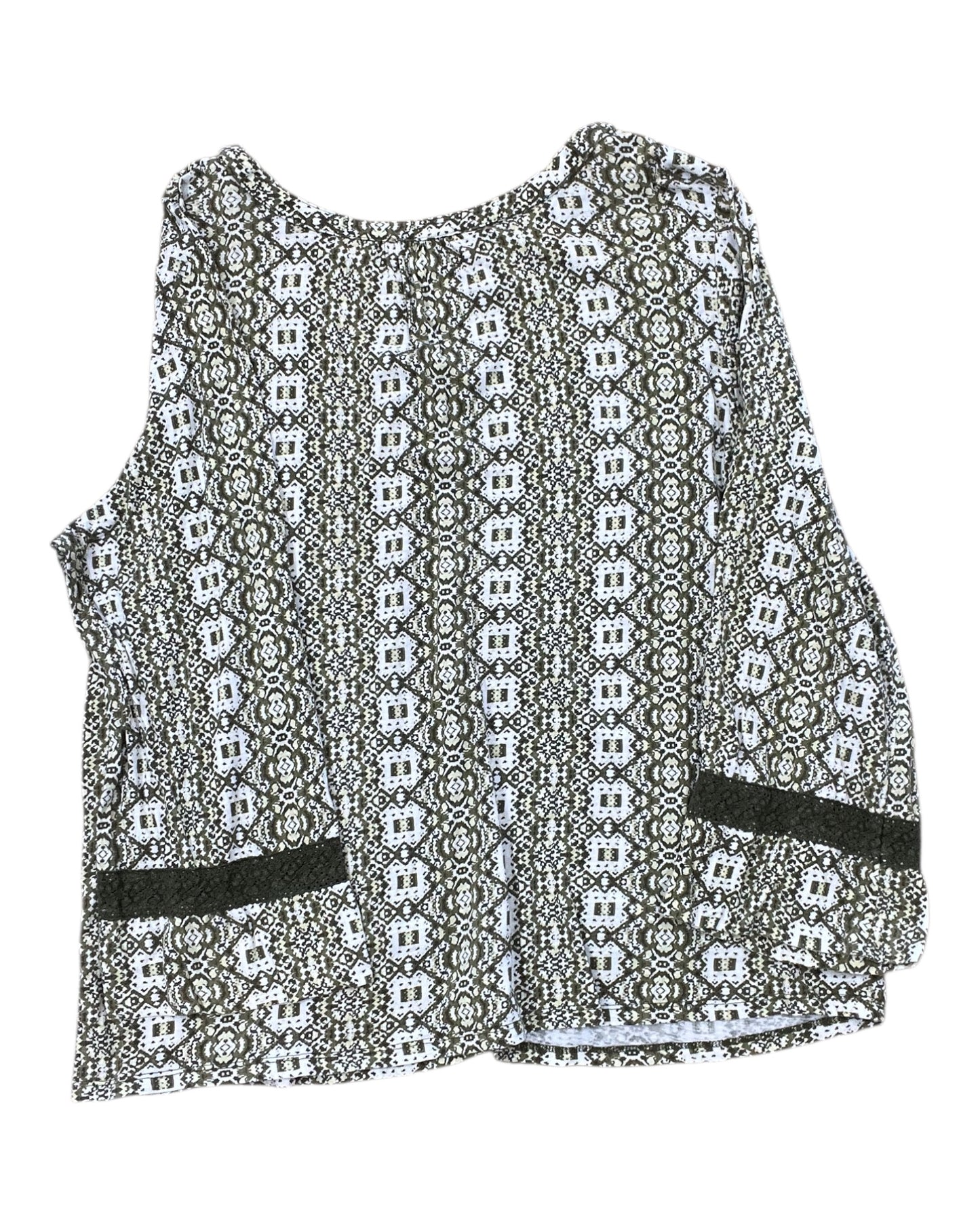 Top Ls By Westport In Green & White, Size:2X