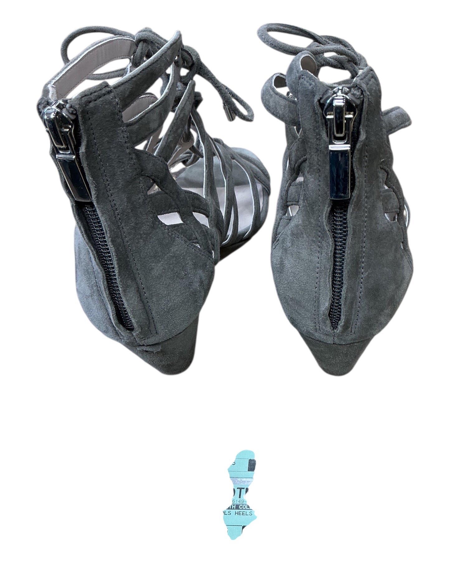 Sandals Heels Block By Kenneth Cole In Grey, Size:6.5
