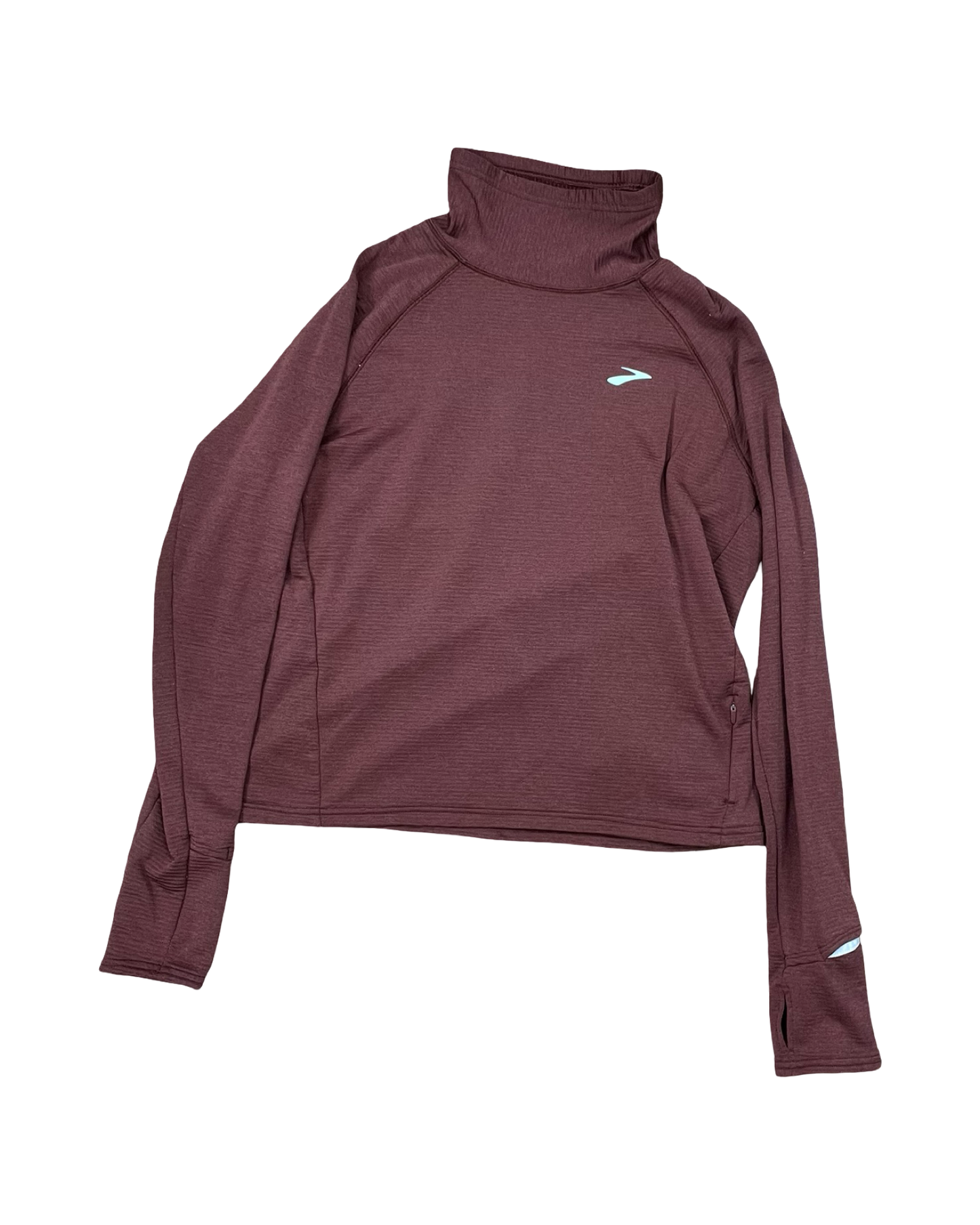 Athletic Top Ls Collar By Brooks In Bronze, Size:M