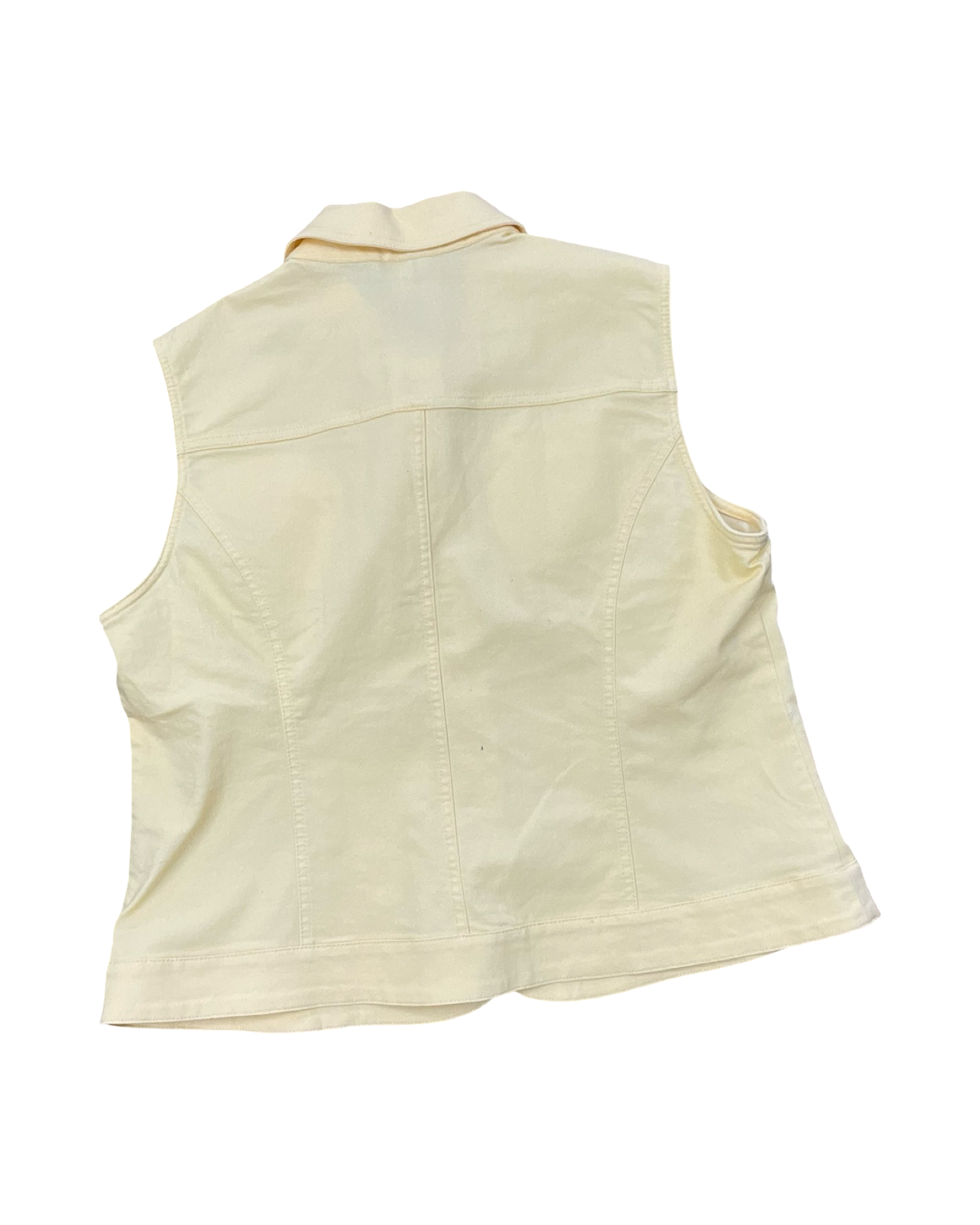 Vest Other By Christopher And Banks In Yellow Denim, Size:Xl